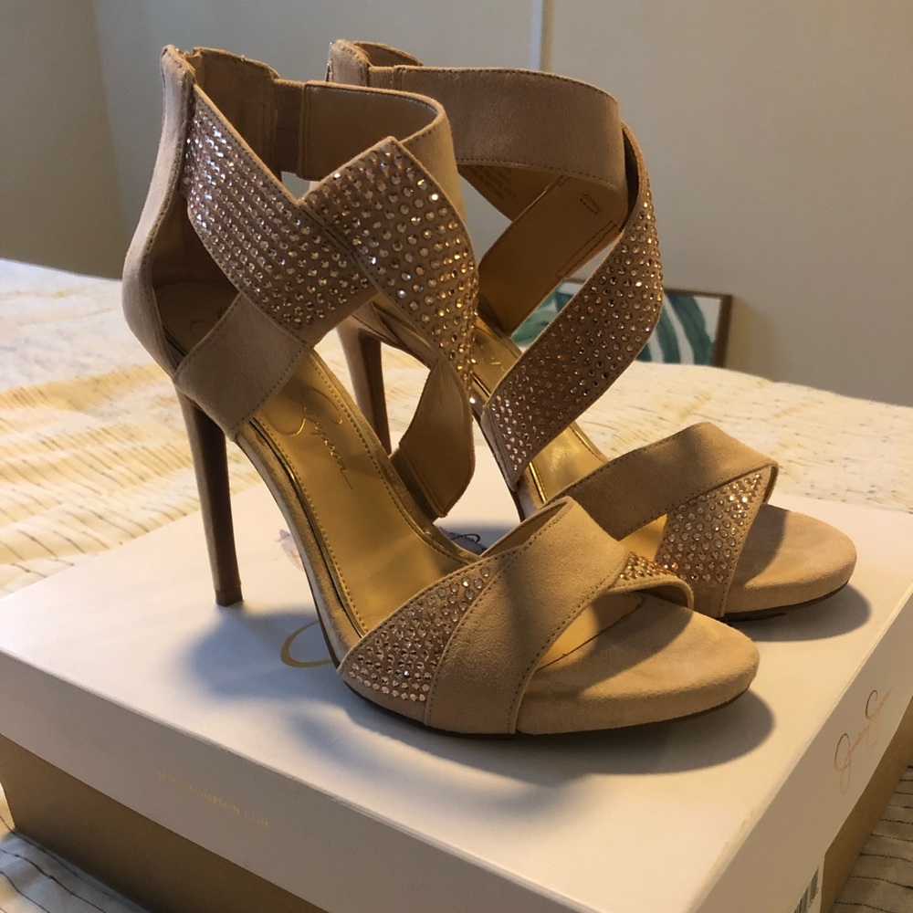 Jessica Simpson powder blush heels